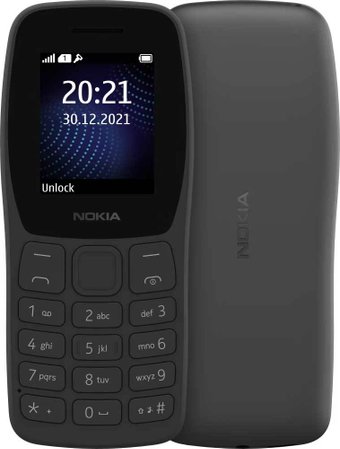 Кнопочный телефон Nokia 105 Dual SIM TA-1459 (черный)