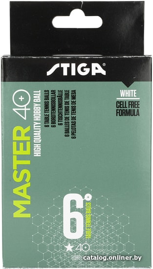 Мяч Stiga Master 40+ (белый, 6 шт)