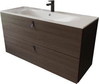TERMINUS Тумба с умывальником Контур 120x62x45 с 2 ящиками KON101202200001O (венге/графит)