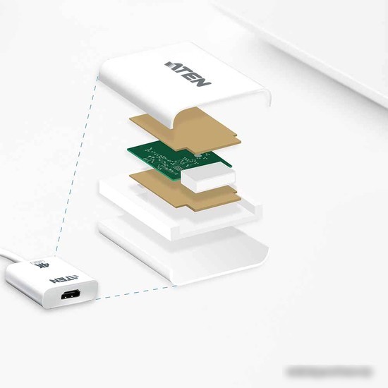 Адаптер Aten HDMI - DVI VC986B (белый)
