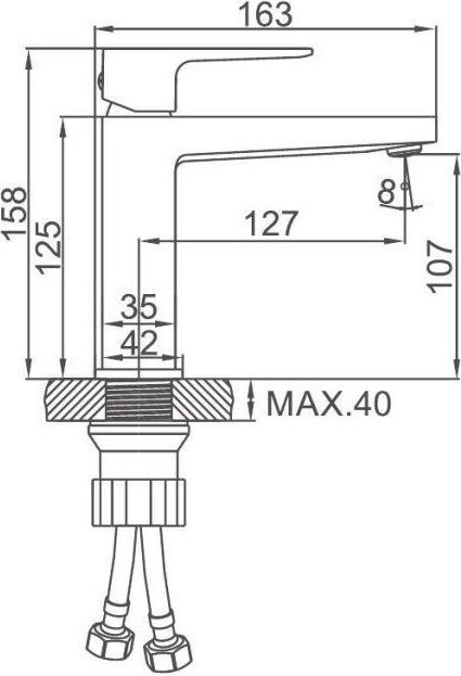 Смеситель Ledeme L1073W