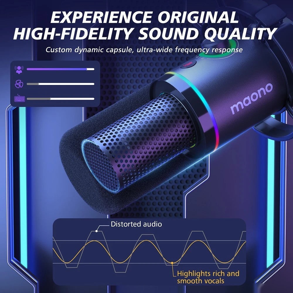 Проводной микрофон Maono PD200XS (белый)