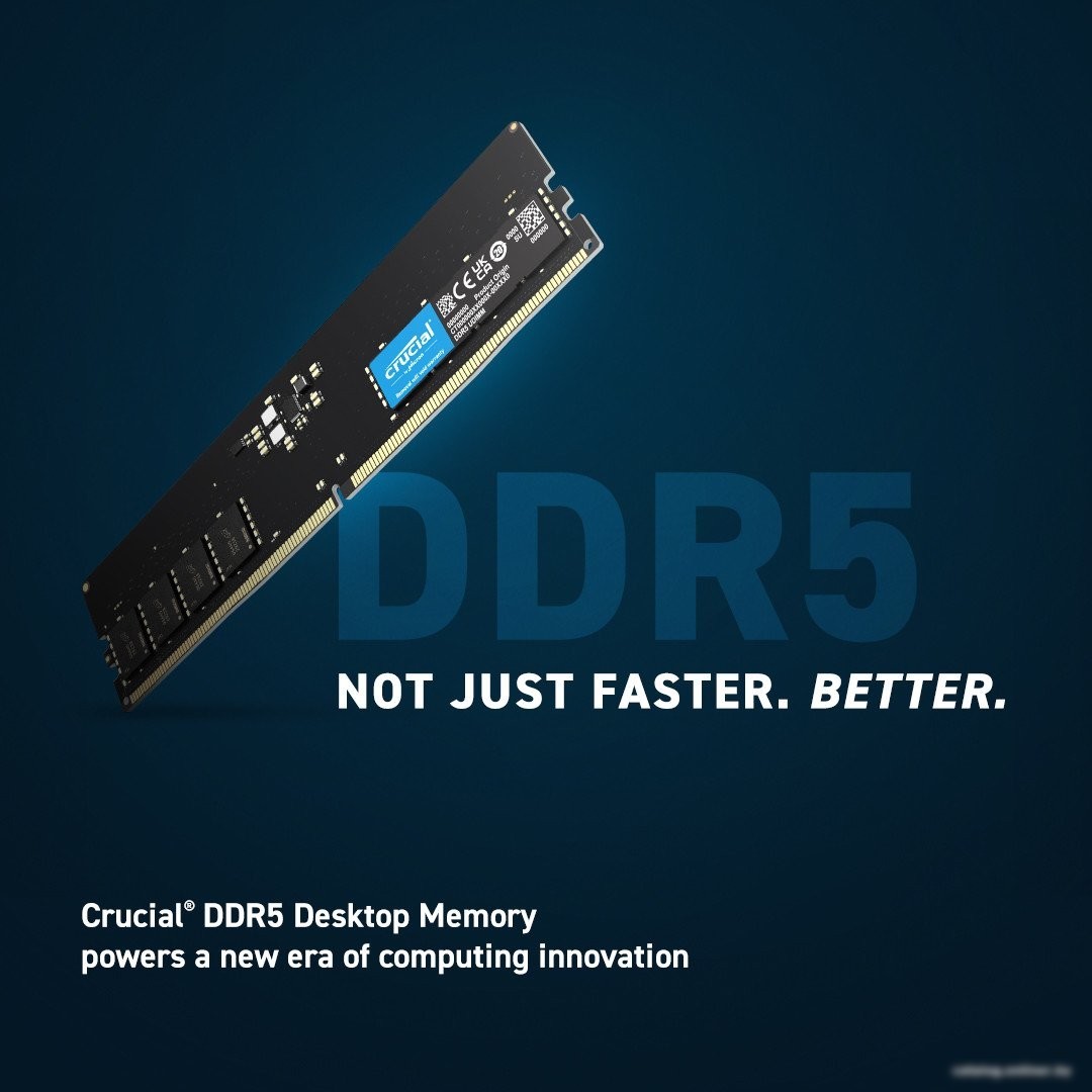 Оперативная память Crucial 2x32ГБ DDR5 5600 МГц CT2K32G56C46U5