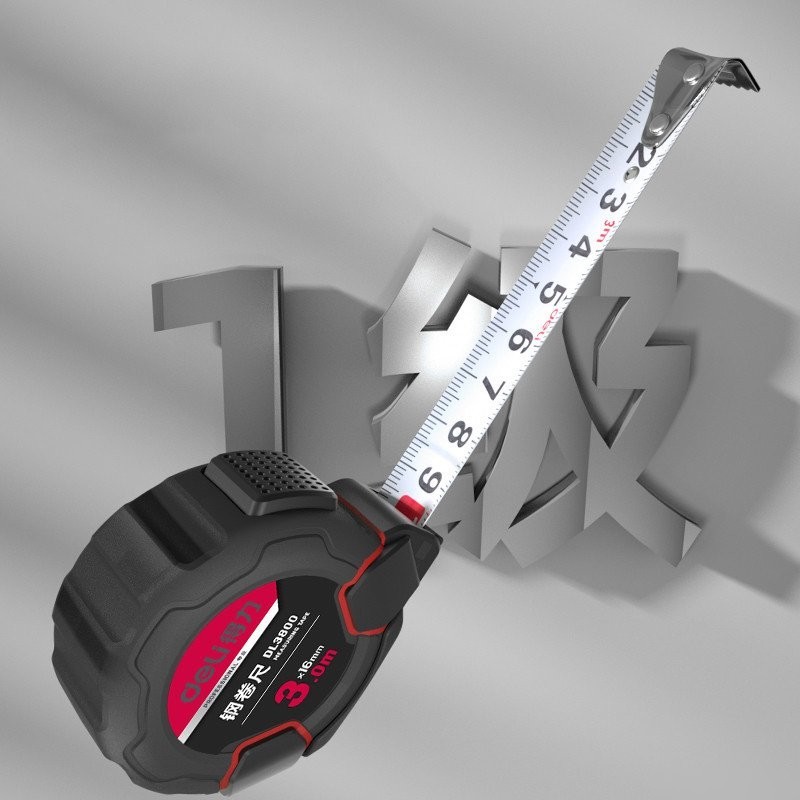 Рулетка Deli RS DL3800 (3мx16мм, черный)