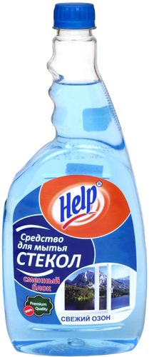 Средство для стекла и зеркал Help Свежий озон сменный блок 750 мл