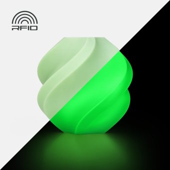 Филамент Bambu Lab PLA Glow A12-G0-1.75-1000-SPL (1.75 мм, 1 кг, светло-зеленый)