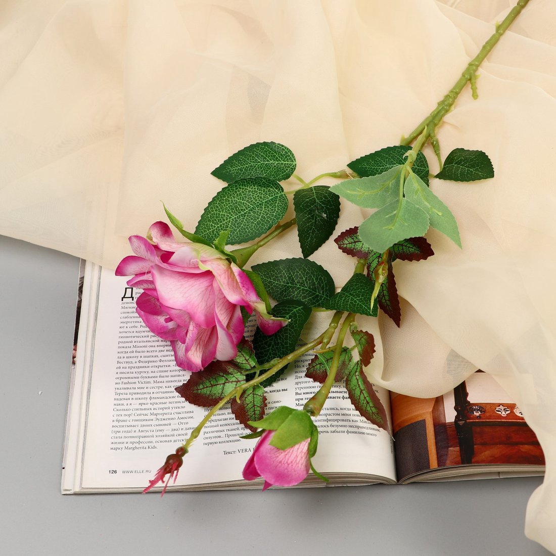 Искусственный цветок Poetry in flowers Роза душистая 4560188