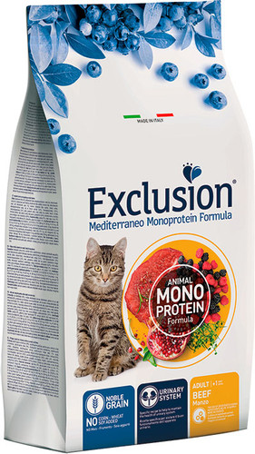 Сухой корм для кошек Exclusion Monoprotein Beef (с говядиной) 12 кг