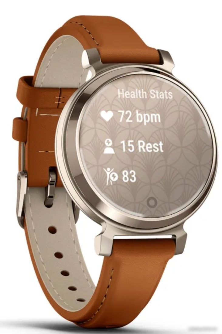 Умные часы Garmin Lily 2 Classic (кремовое золото/коричневый)