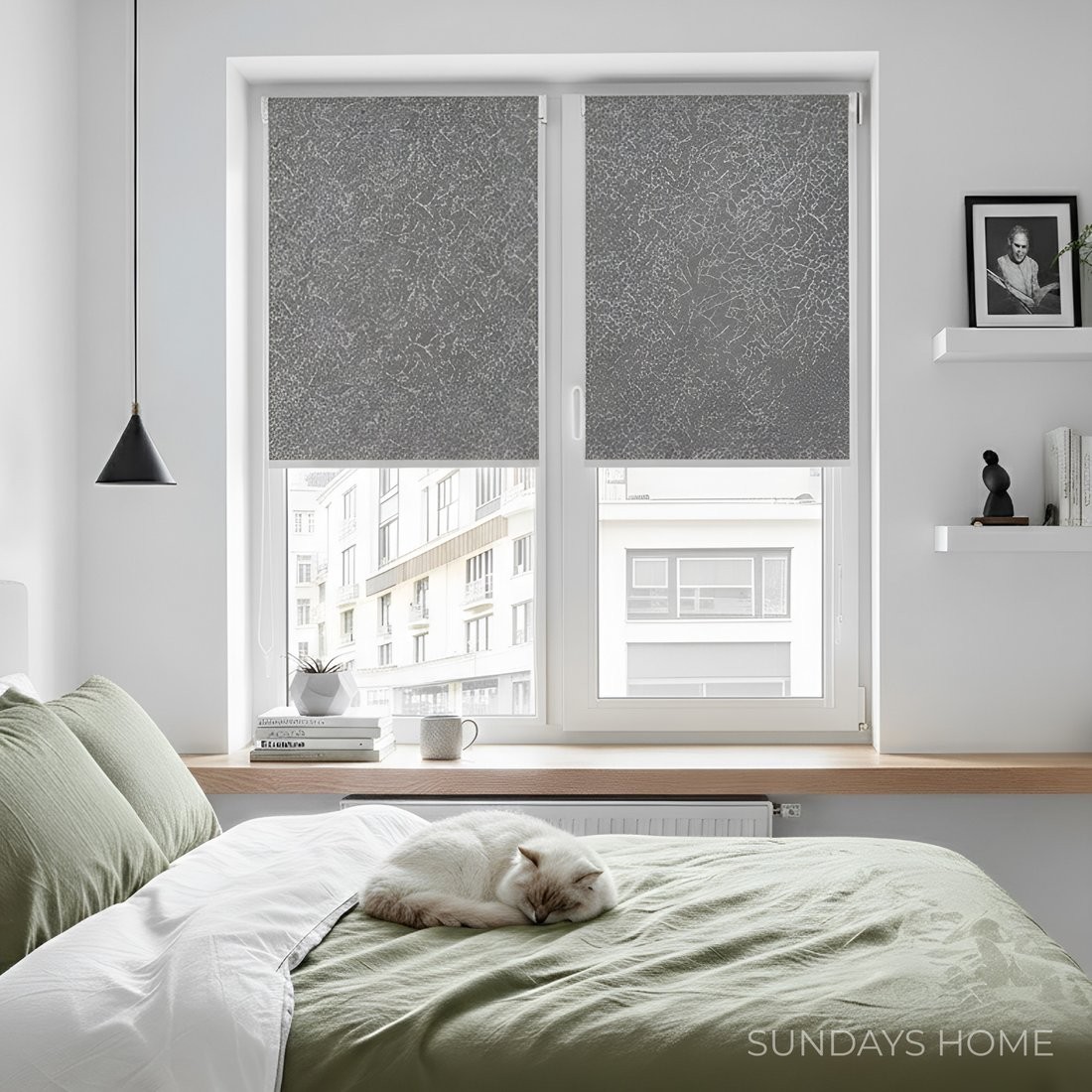 Рулонные шторы Sundays Home UNI-2 LM 87-24 64x160 (темно-серый, левая)