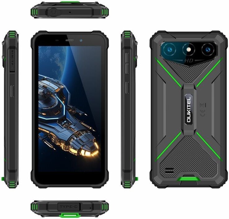 Телефон Oukitel G3 4GB/256GB (черный/зеленый)