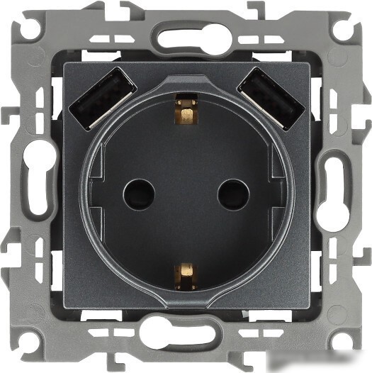 Розетка USB ЭРА 12-4109-12 Б0047846 (графит) Розетка USB ЭРА 12-4109-12 Б0047846 (графит)