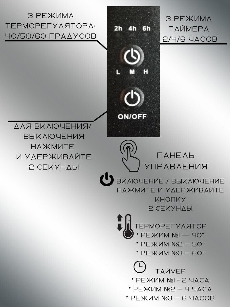 Полотенцесушитель Granula Квадро 50x100 (терморегулятор, черный матовый)