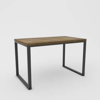 Кухонный стол Hype Mebel Чикаго 125x75 (черный/дуб галифакс олово)