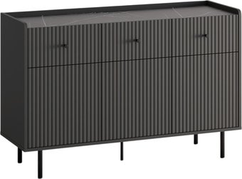 Тумба Anrex Soho 3D3S (графит/мрамор/дарк грей)