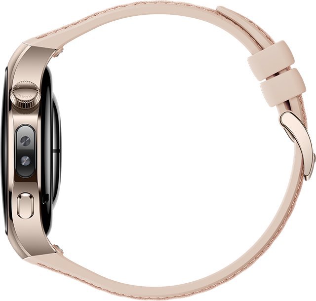 Умные часы Huawei Watch 5 42 мм (песочный, с бежевым силиконовым ремешком, международная версия)