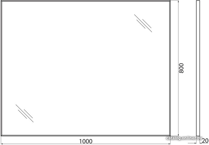 BelBagno Зеркало SPC-AL-1000-800 Nero