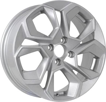 Литые диски KDW KD1620 16x6.5" 5x114.3мм DIA 67.1мм ET 45мм Light Silver Painted