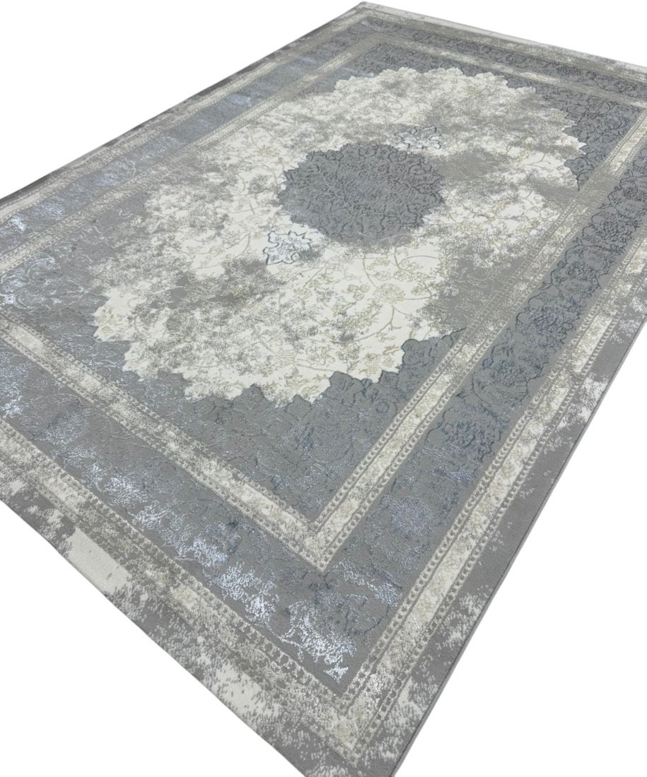 Ковер для жилой комнаты Radjab Carpet Амальфи Прямоугольник A5000A 13656 (1.6x2.3, Cream/L.Grey)