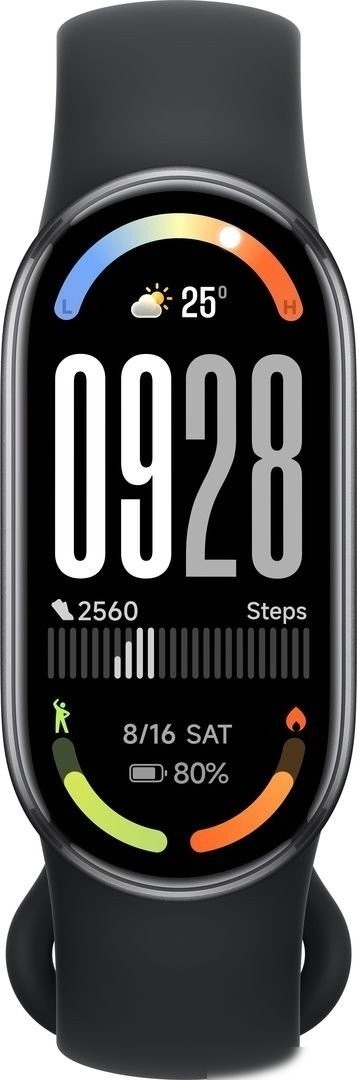 Фитнес-браслет Xiaomi Smart Band 10 M2459B1 (черный, с черным силиконовым ремешком, международная версия)