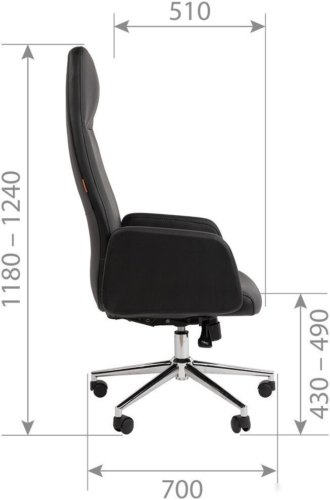 Офисное кресло CHAIRMAN 929 (экопремиум черный)