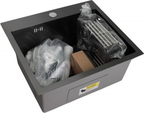 Кухонная мойка Wisent WS-35044BD/GER013 (с сифоном, дозатором и коландером)