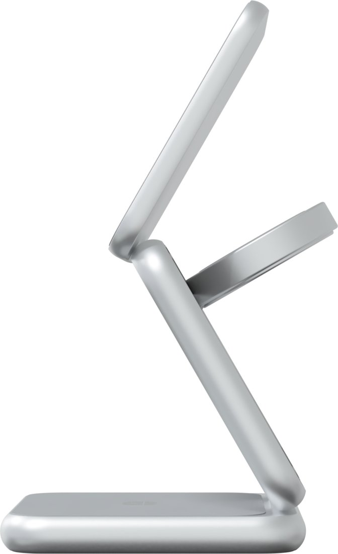 Беспроводное зарядное Magssory Fold Pro 3 в 1 WCH063 (серебристый)