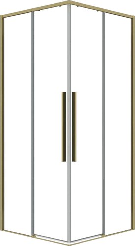 Душевой уголок Grossman Galaxy 90x90x195 300.K33.01.9090.32.00 (золото сатин/прозрачное стекло)