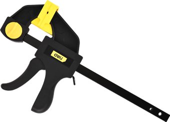 Струбцина Deli Пистолетная быстрозажимная YS EDL110106 (150мм, желтый/черный)