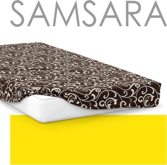 Постельное белье Samsara Завитки шоколад 180Пр-6 180x200