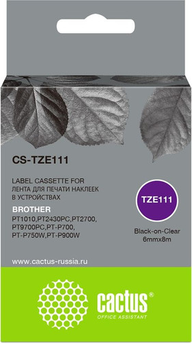 Картридж CACTUS CS-TZE111 (аналог Brother TZE111)