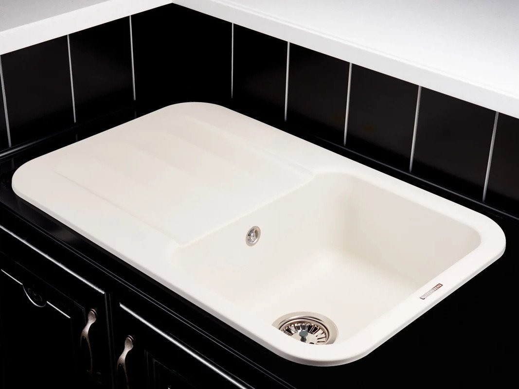 Кухонная мойка KUPPERSBERG Lira 1B1D White Alabaster