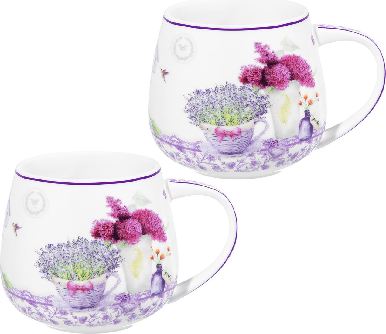 Набор кружек Elan Gallery Лаванда New Bone China 420771