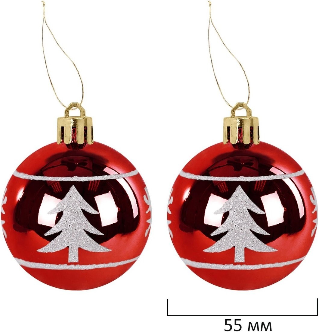Елочная игрушка Золотая сказка Red and White Shine 592589 592589 (красный/белый)