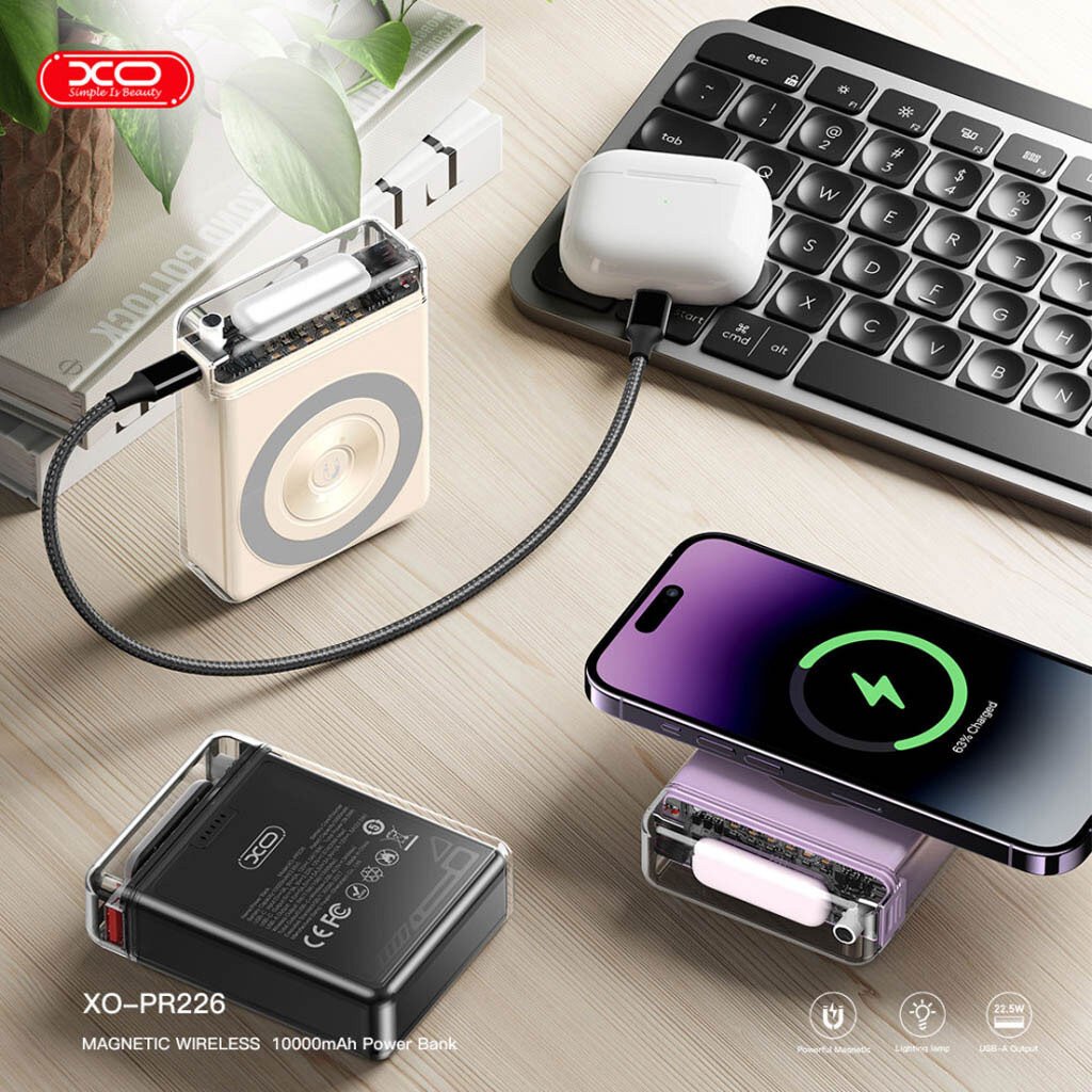Внешний аккумулятор XO PR226 10000mAh (фиолетовый)