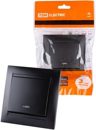 Выключатель TDM Electric Лама SQ1815-0604 (графит)