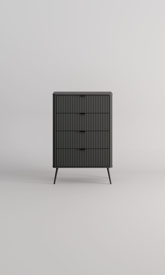 Комод Arvento Rondo 4S (графит/дарк грей)
