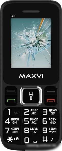Кнопочный телефон Maxvi C3i (черный)