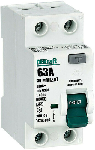 Устройство защитного отключения Schneider Electric DEKraft УЗО-03 14265DEK