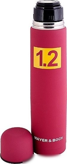 Термос Mayer&Boch MB-31564 1.2л (бордовый/желтый)