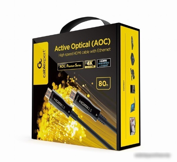 Кабель Cablexpert CCBP-HDMI-AOC-80M-02 HDMI -HDMI (80 м, черный)
