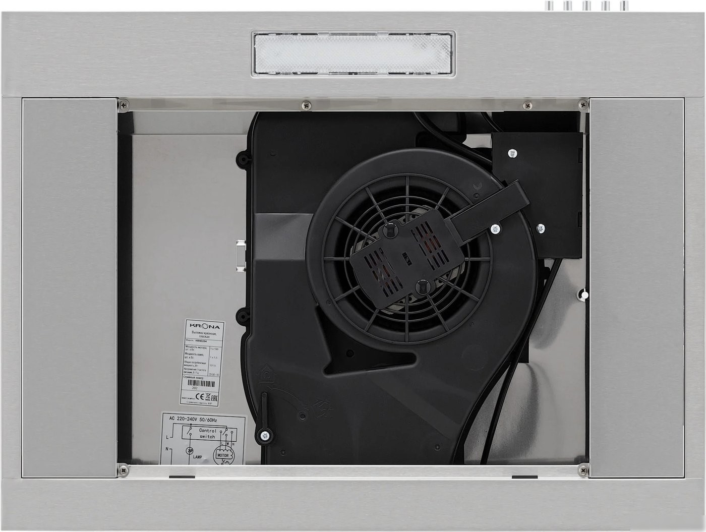 Кухонная вытяжка Krona Jillian 600 inox PB (нержавеющая сталь)