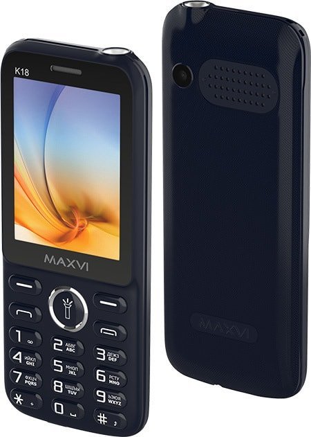 Кнопочный телефон Maxvi K18 (синий)