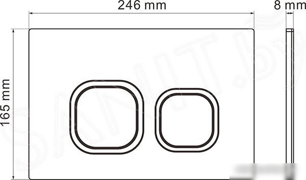 Унитаз подвесной Roxen Antares 530185-01 в комплекте с инсталляцией StounFix Slim 6 в 1 966461 (кнопка: бежевый)