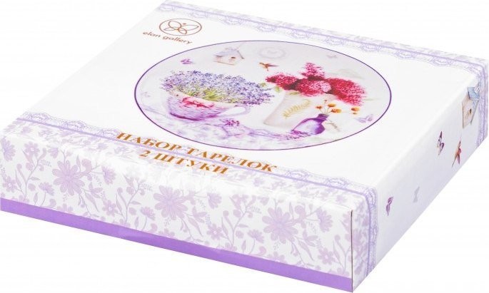 Набор тарелок Elan Gallery Лаванда 420764 (New Bone China)