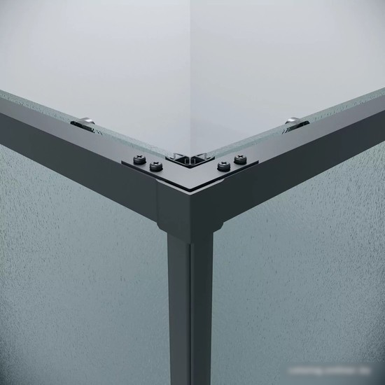 Душевой уголок Grossman Galaxy 90x90x195 300.K33.01.9090.21.02 (черный матовый/шиншилла стекло)