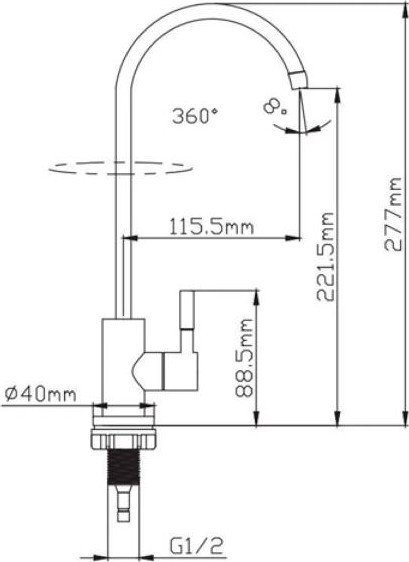 Кран Potato D13-0005S