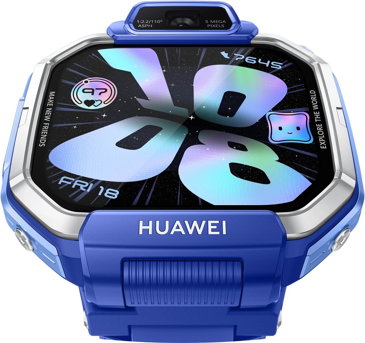 Детские умные часы Huawei Watch Kids X1 (синий, с синим ремешком, международная версия)