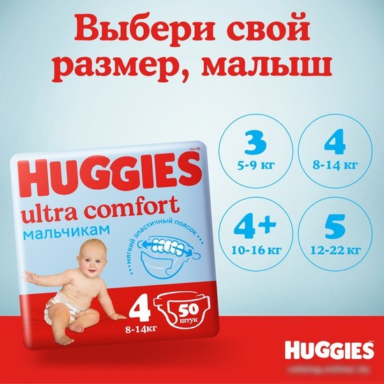 Подгузники Huggies Ultra Comfort 4 Disney Box Boy (100 шт)