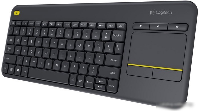 Клавиатура Logitech Wireless Touch Keyboard K400 Plus Black (920-007147)
